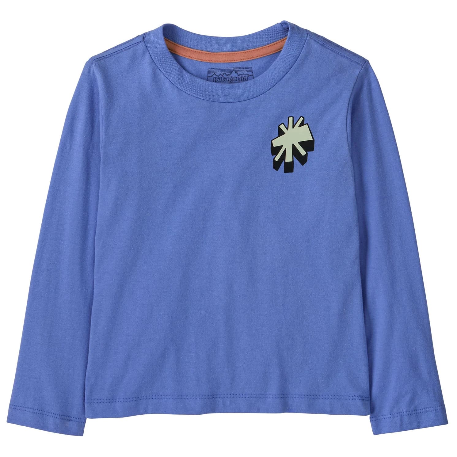 Блуза с дълъг ръкав Patagonia Baby's L/S Graphic T-Shirt Longsleeve - Wavy Treelines: Diver Blue