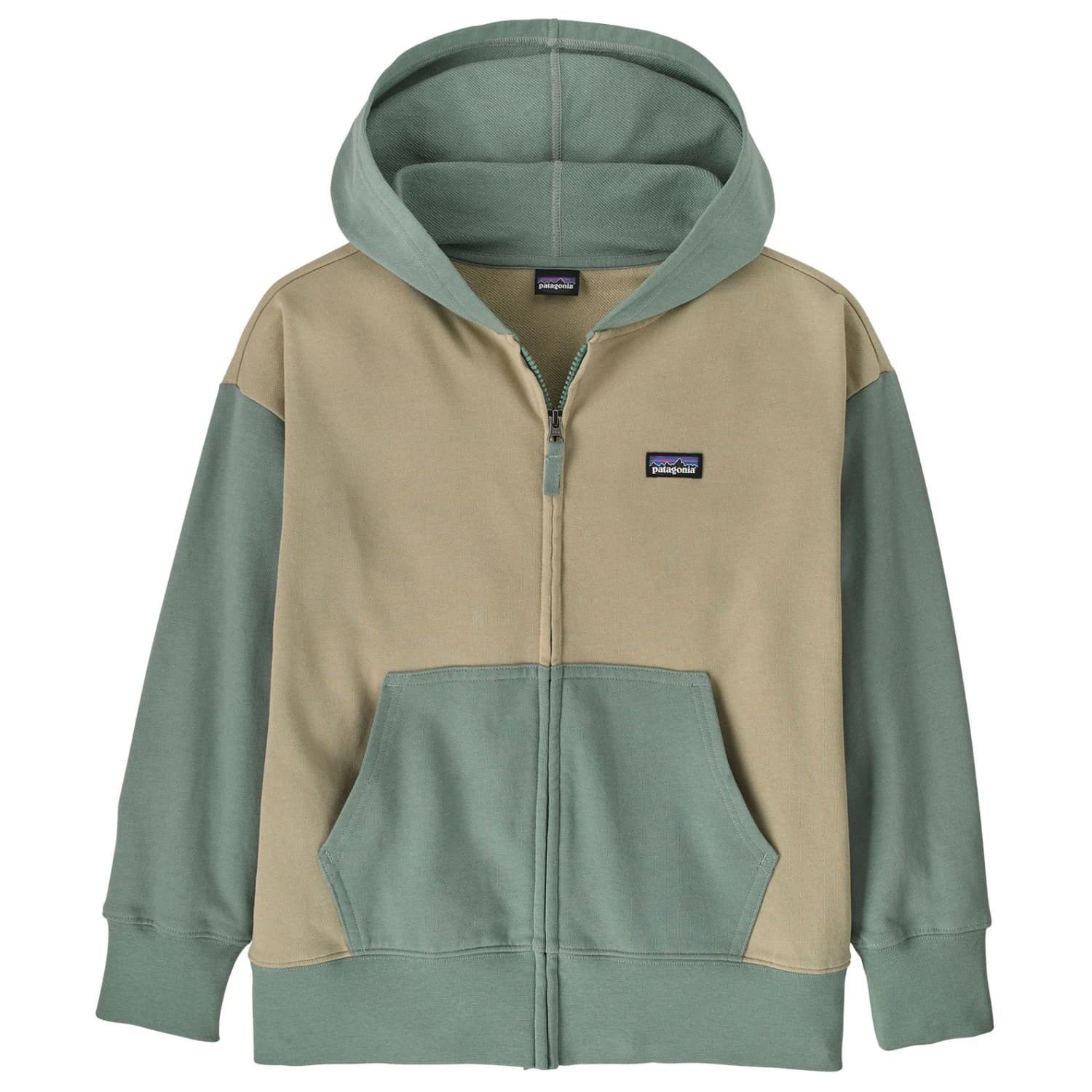 Детско яке за тренировка Patagonia Kid's Full-Zip Hoody Sweatshirt Training jacket - Weathered Stone
