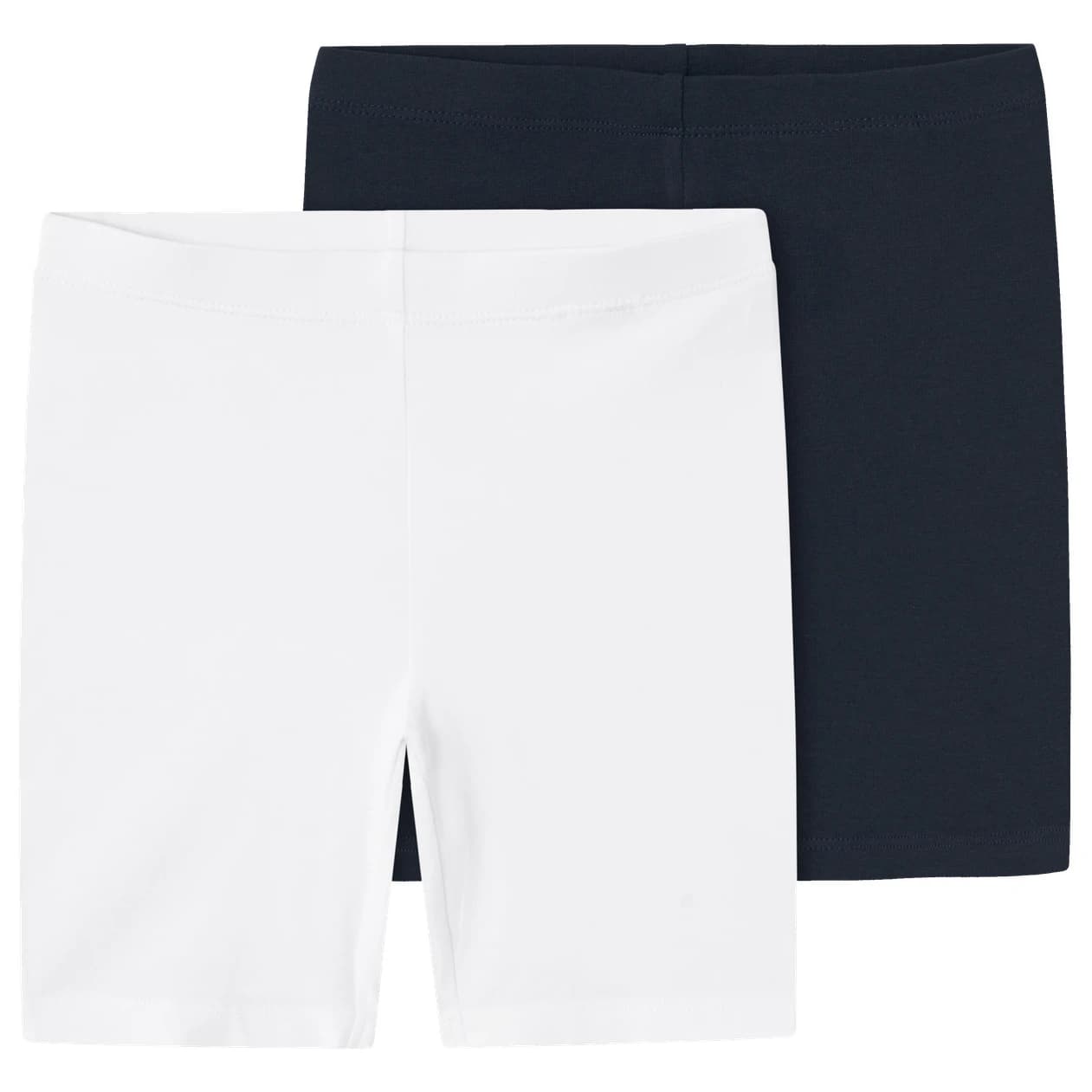 Детски клин Name it Kid's Vivian Solid Short Legging 2-Pack Leggings - Dark Sapphire / Bright White