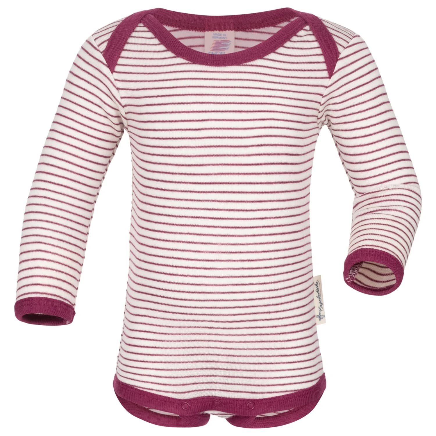 Мериносово термобельо Engel Baby Body L/S - Natur / Orchidee