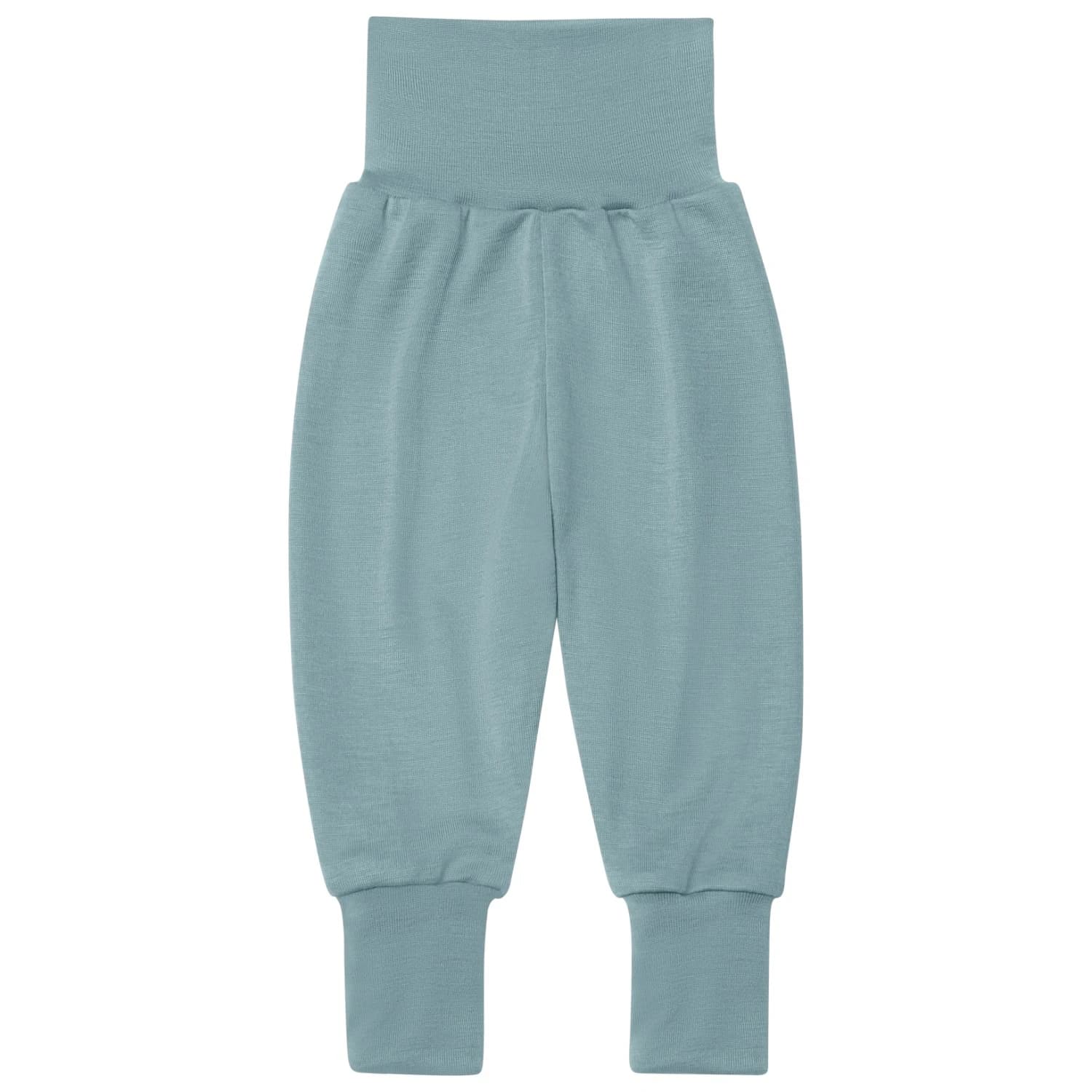 Мериносово термобельо Engel Baby Trousers with Navel Waistband Merino base layer - Bergblau