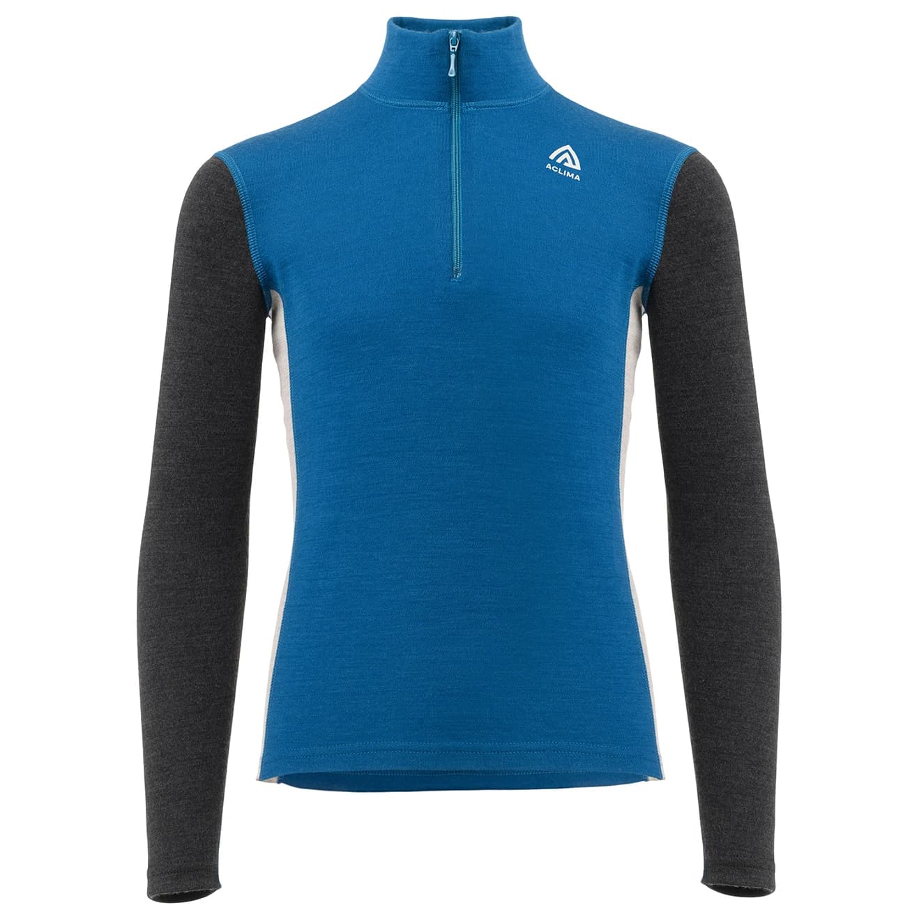 Мериносово термобельо Aclima Warmwool Mock Neck Junior Merino base layer - Corsair / Marengo / Beige Melange