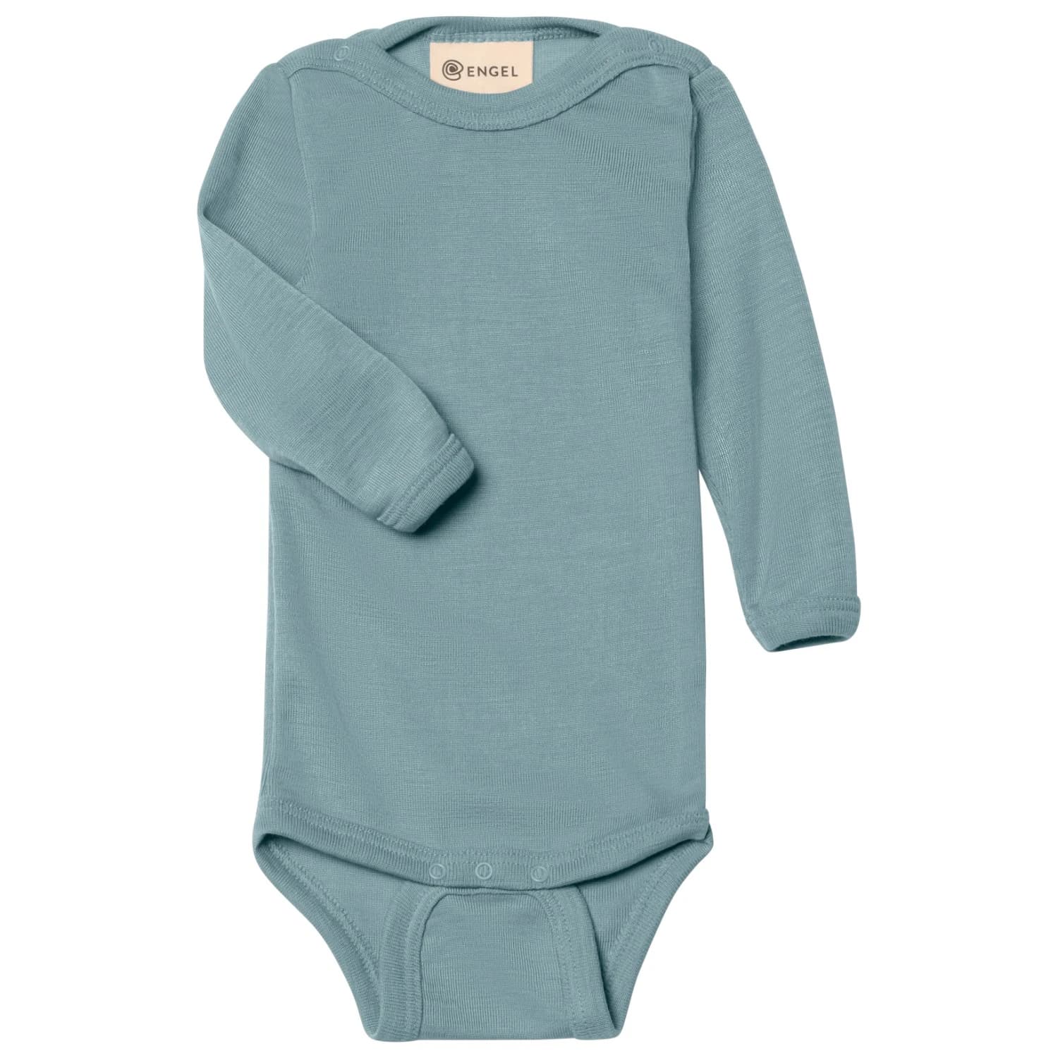 Копринено термобельо Engel Baby Bodysuit Long Sleeve with Press Studs on Shoulder Merino base layer - Bergblau
