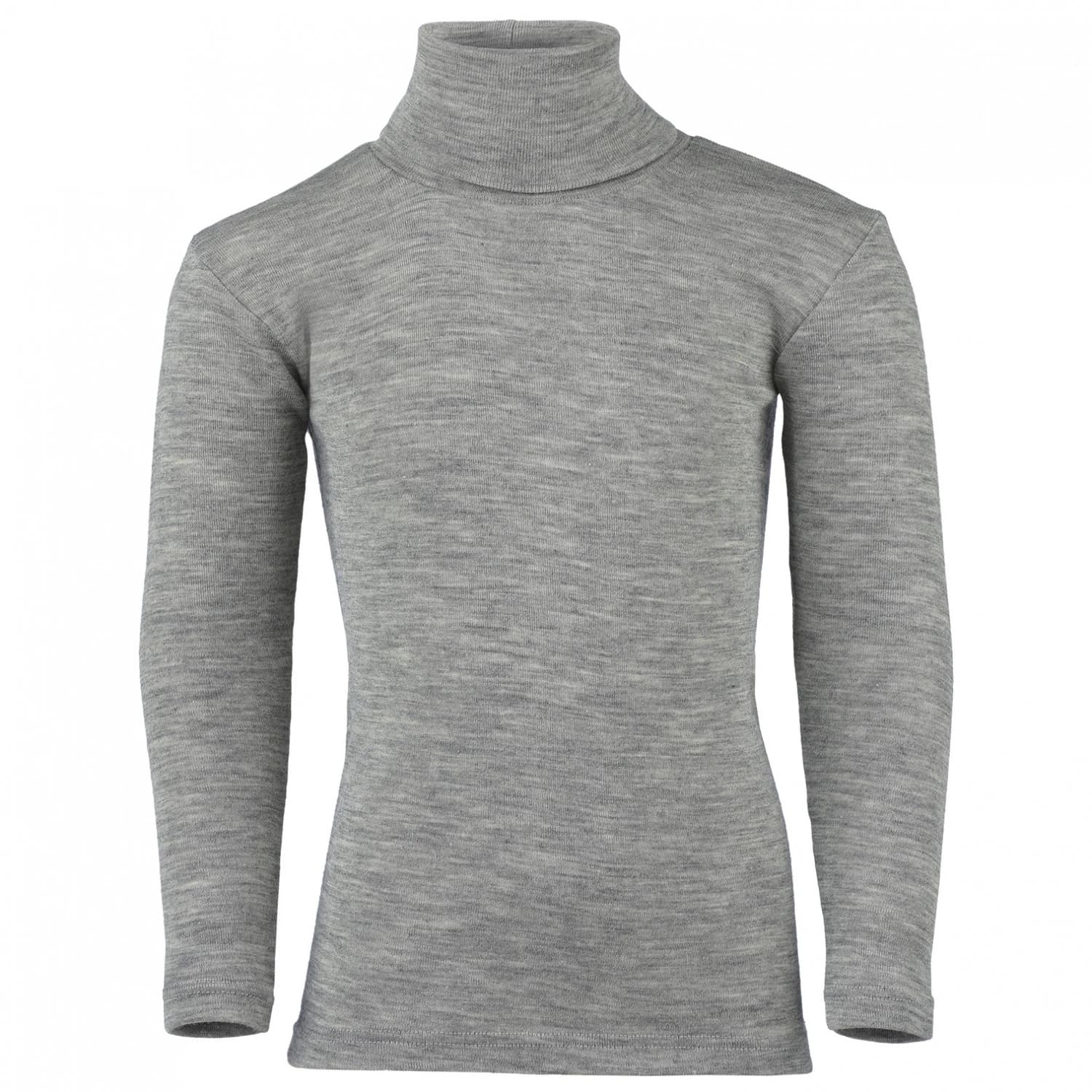 Детско копринено термобельо Engel Kids' Roll Neck Merino base layer - Hellgrau Melange