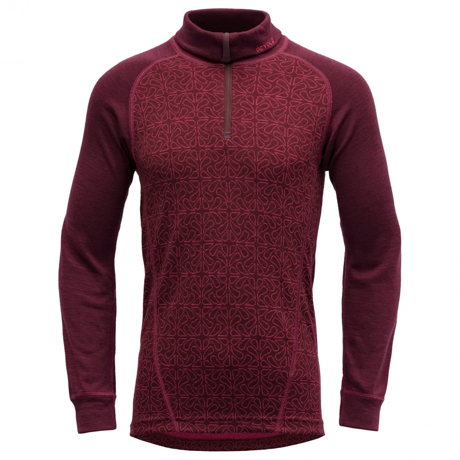 Мериносово термобельо Devold Junior Duo Active Merino Zip Neck Merino base layer - Port