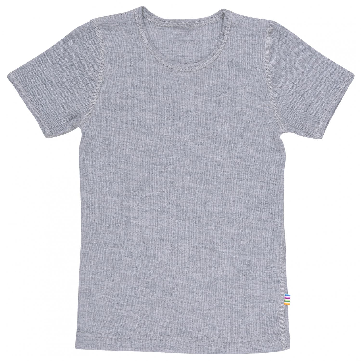 Детско мериносово термобельо Joha Kid's T-Shirt Basic T-shirt - Light Grey Melange