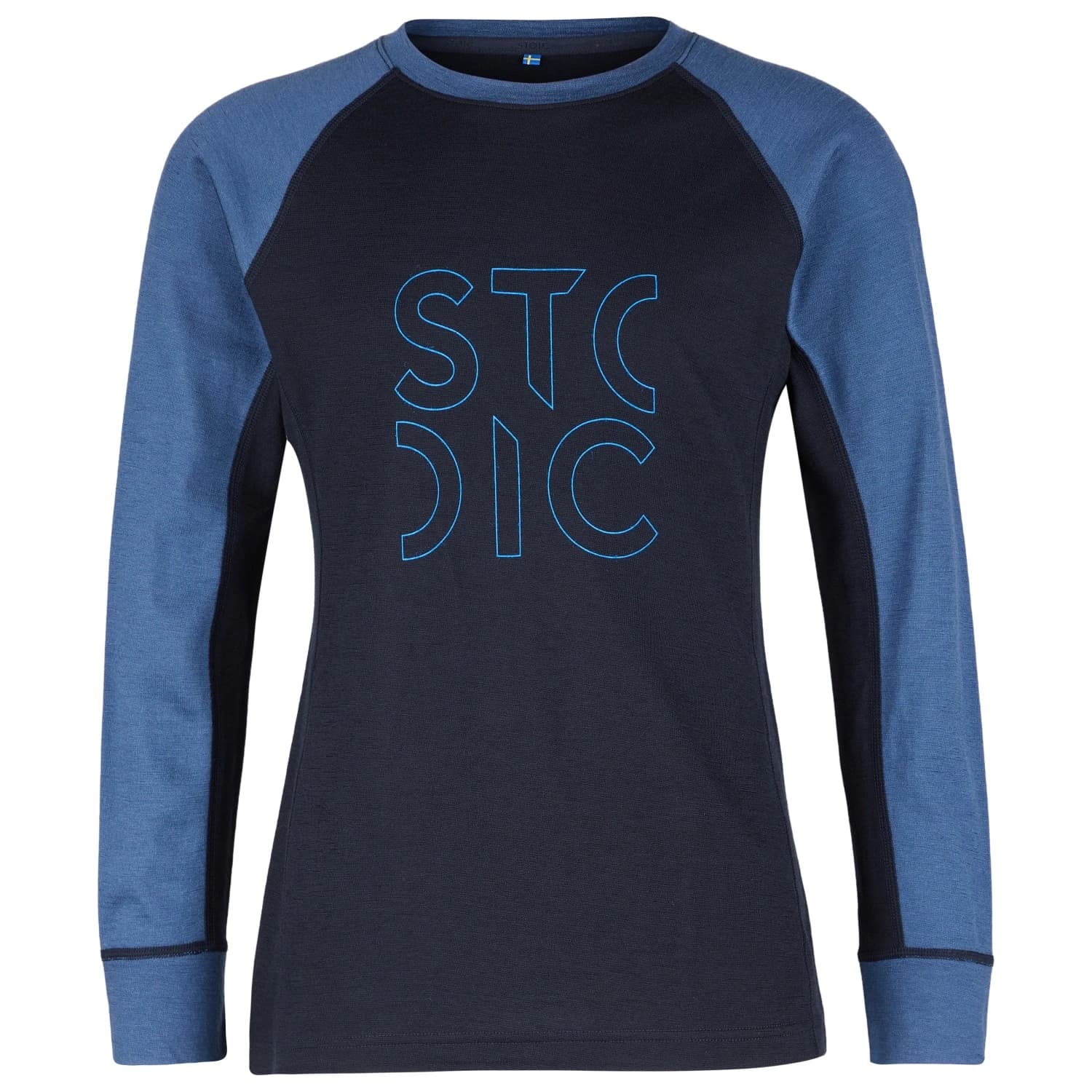 Детско мериносово термобельо Stoic Kid's Merino180 BengtSt. L/S Merino base layer - Light Navy Blue / Dark Navy