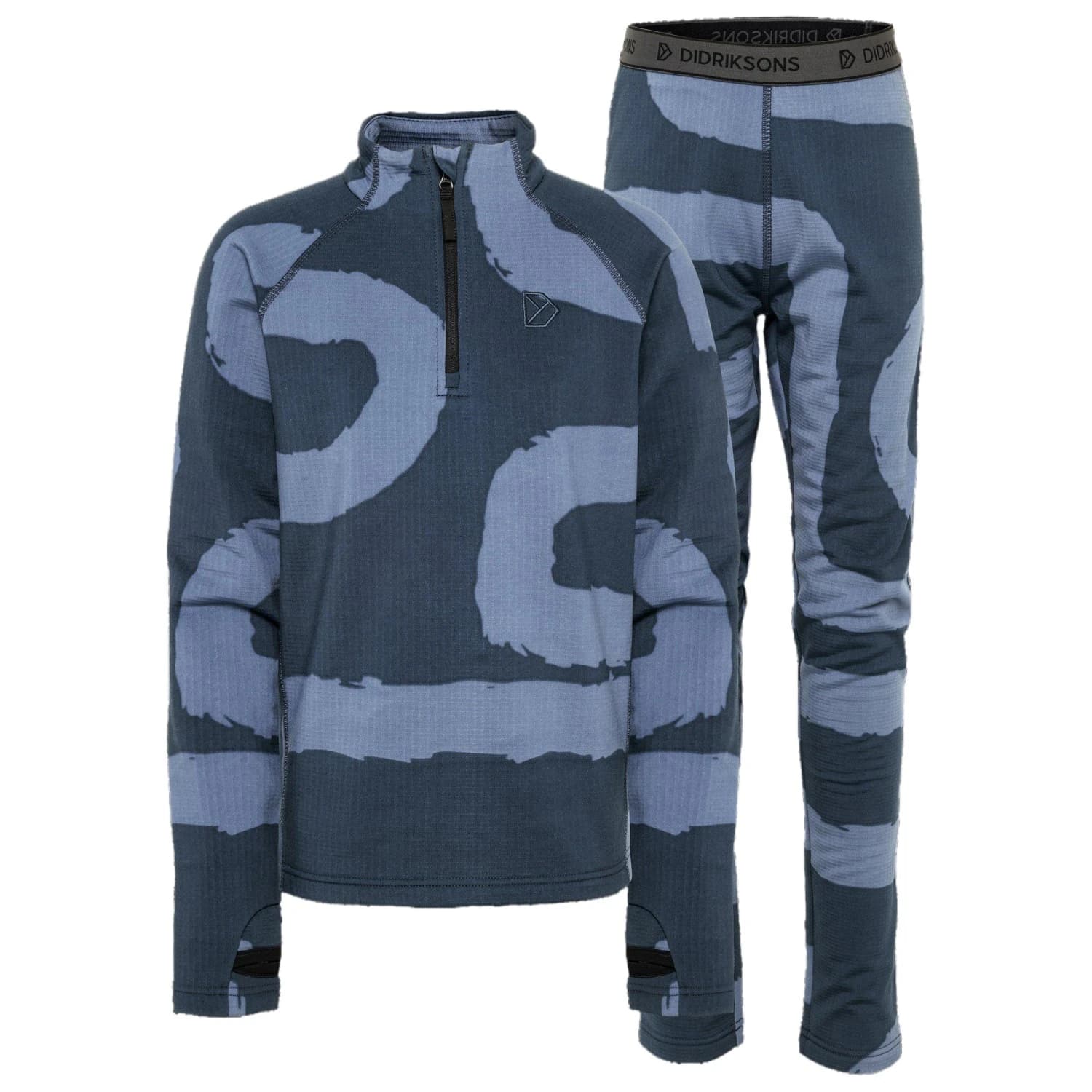 Детско ски бельо Didriksons Kid's Yotta PR Set Ski underwear - Path Mountain Blue