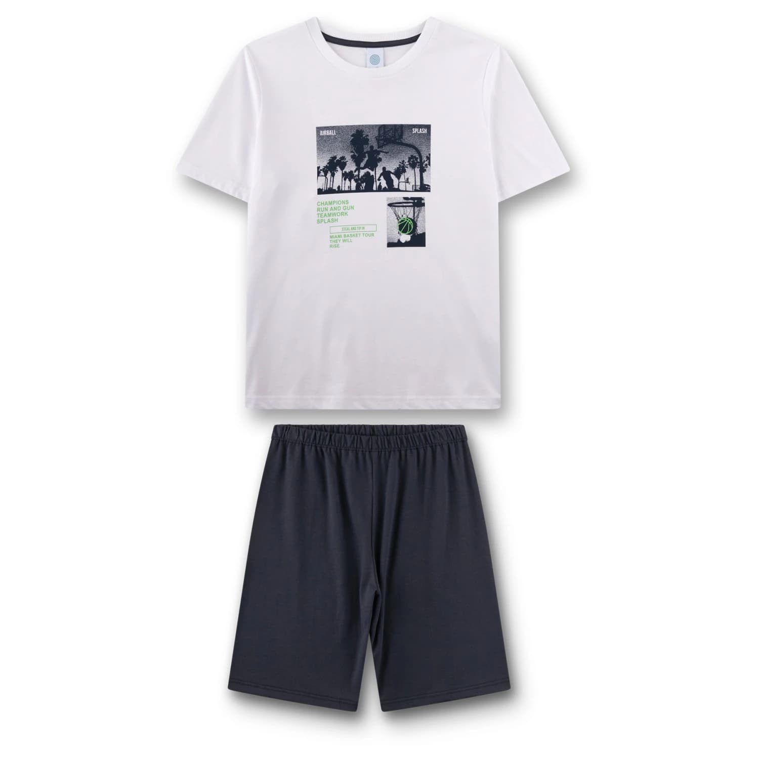 Детско ежедневно термо бельо Sanetta Kid's Pyjama 1/2 246163 Everyday base layer - White