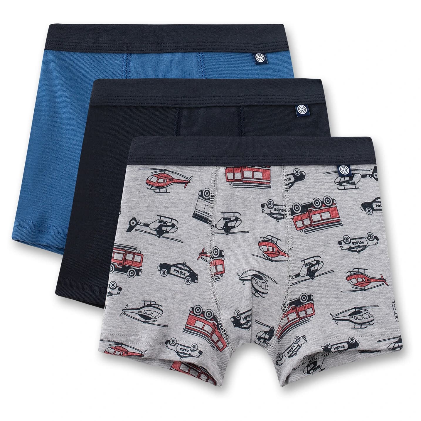 Детско бельо Sanetta Kid's Set Shorts 337306 3-Pack Briefs - Bright Grey Melange