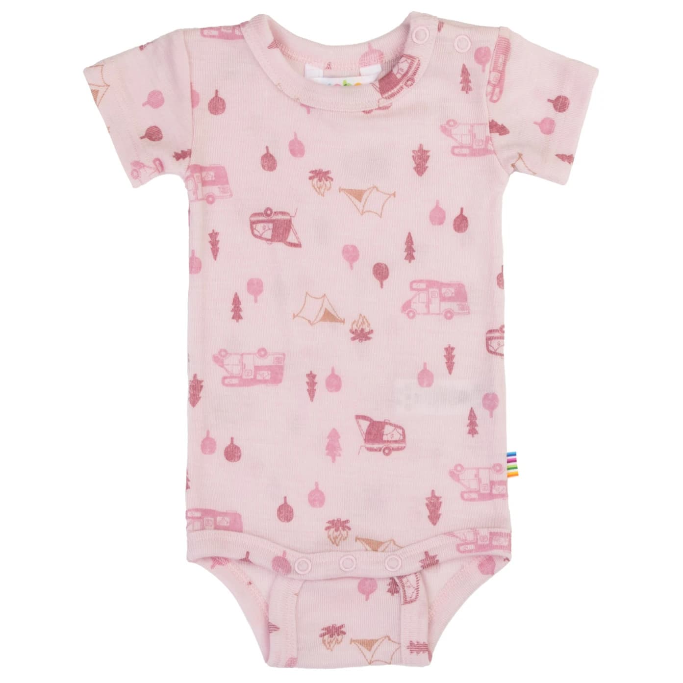 Детско мериносово термобельо Joha Kid's Body Short Sleeves Merino base layer - Light Pink