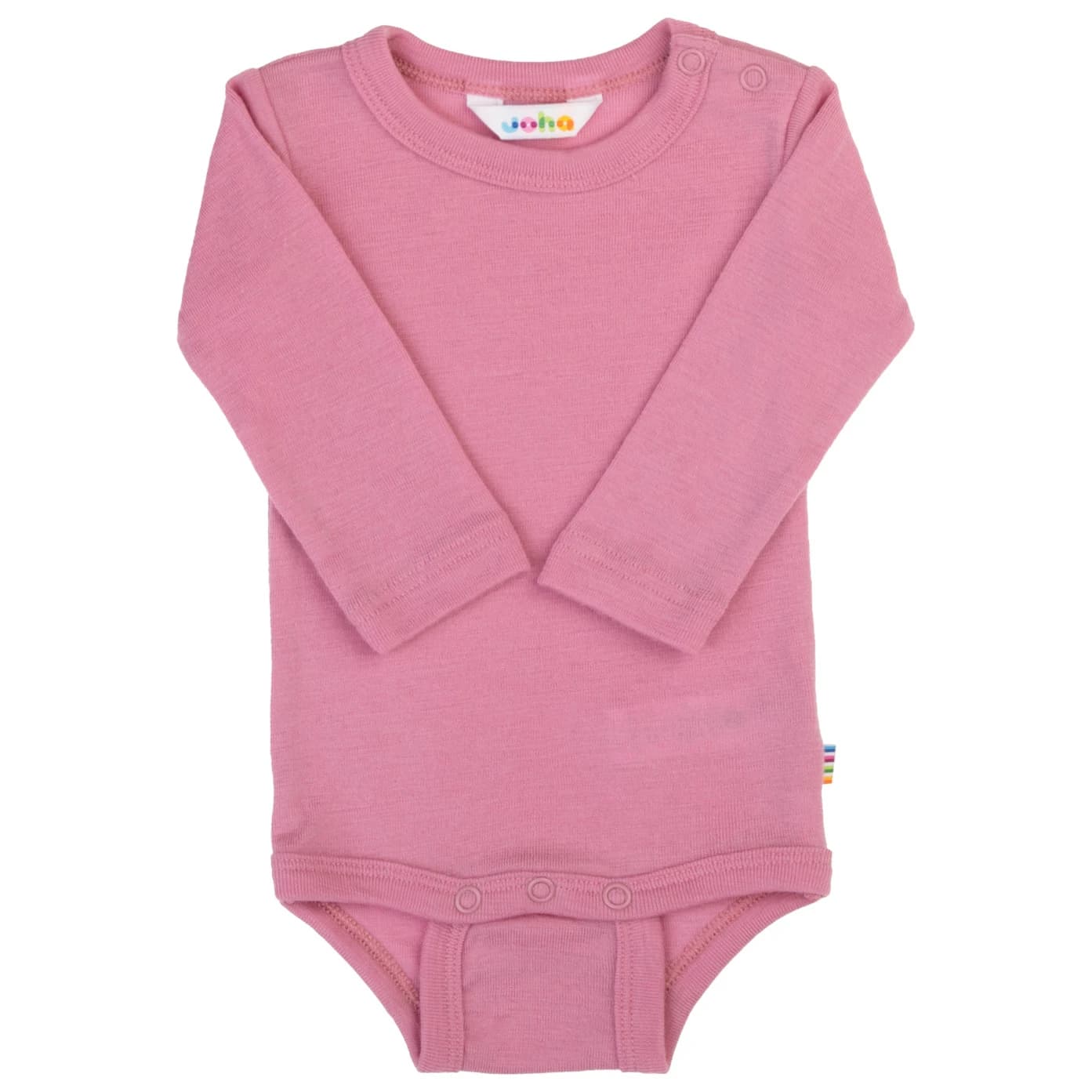 Детско мериносово термобельо Joha Kid's Body with Long Sleeves Merino base layer - Pink