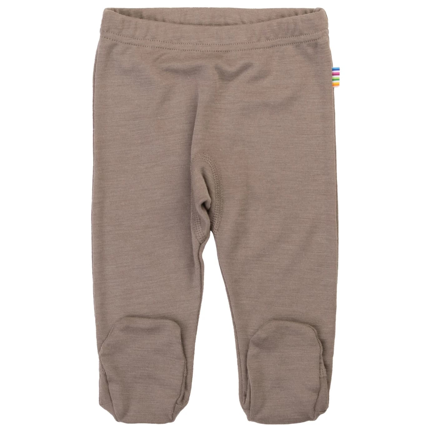 Детско мериносово термобельо Joha Kid's Foot Leggings Merino base layer - Dark Beige
