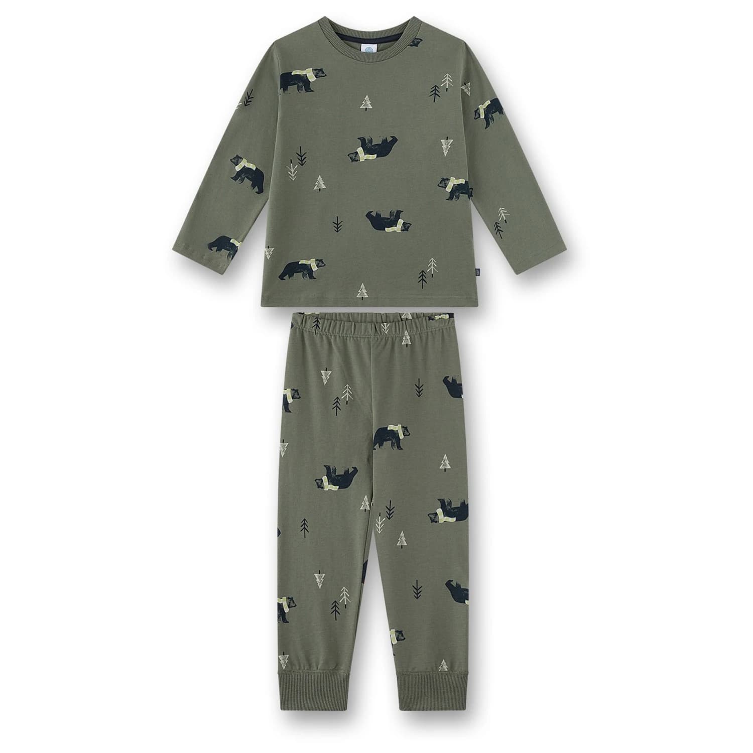 Ежедневно термо бельо Sanetta Boy's Cotton Pyjama 1/1 Everyday base layer - Olive