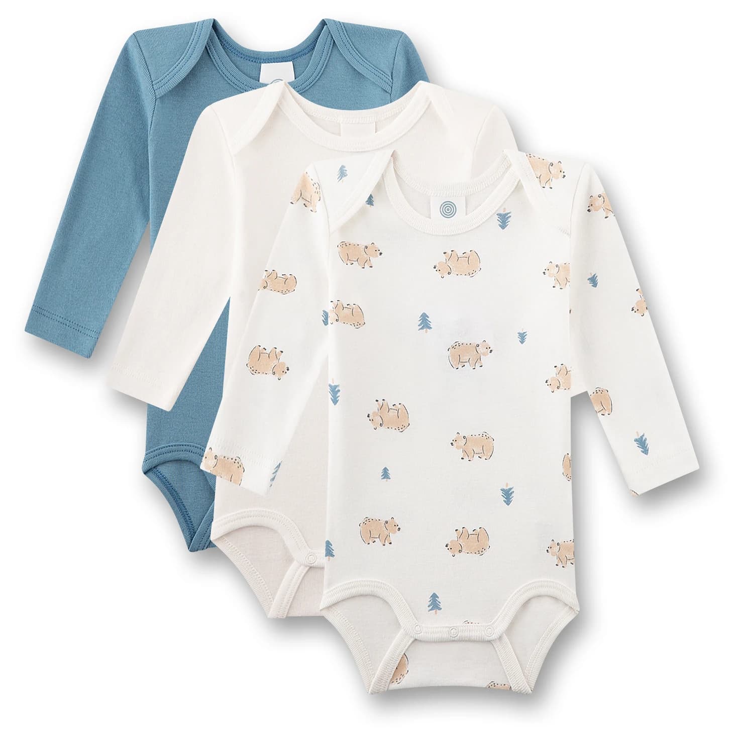 Детско ежедневно термо бельо Sanetta Kid's Set Body 1/1 3-Pack Everyday base layer - White Pebble