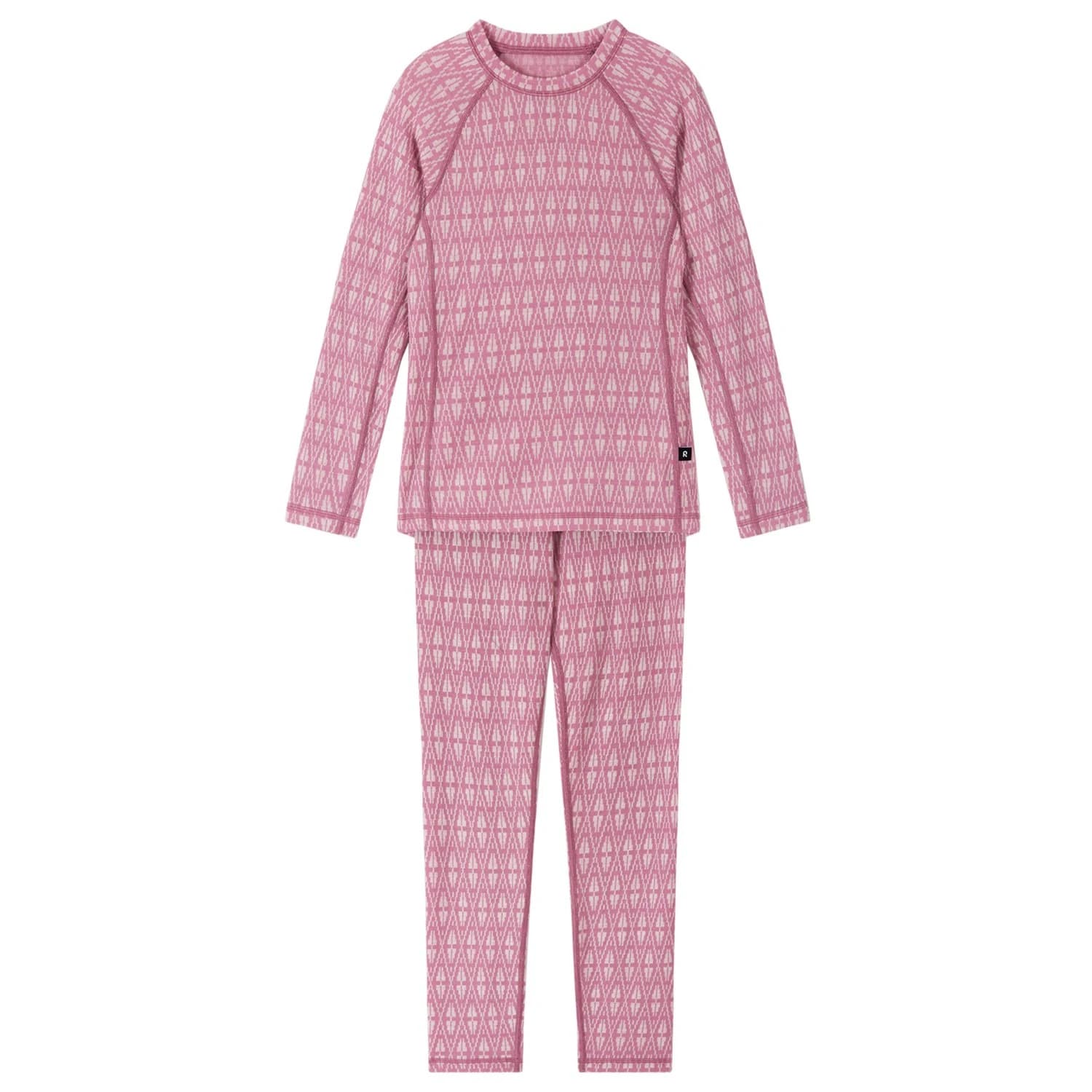 Детско мериносово термобельо Reima Kid's Wool Base Layer Set Taival Merino base layer - Grey Pink