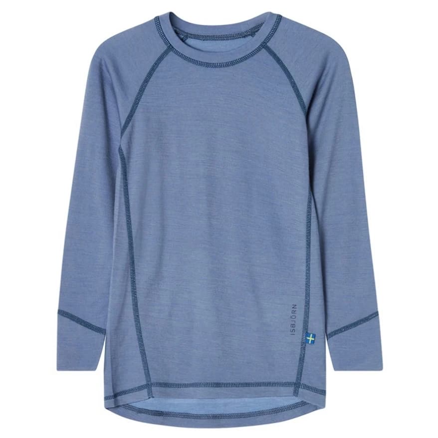 Детско мериносово термобельо Isbjörn Kid's Husky Sweater Baselayer Merino base layer - Lagoon