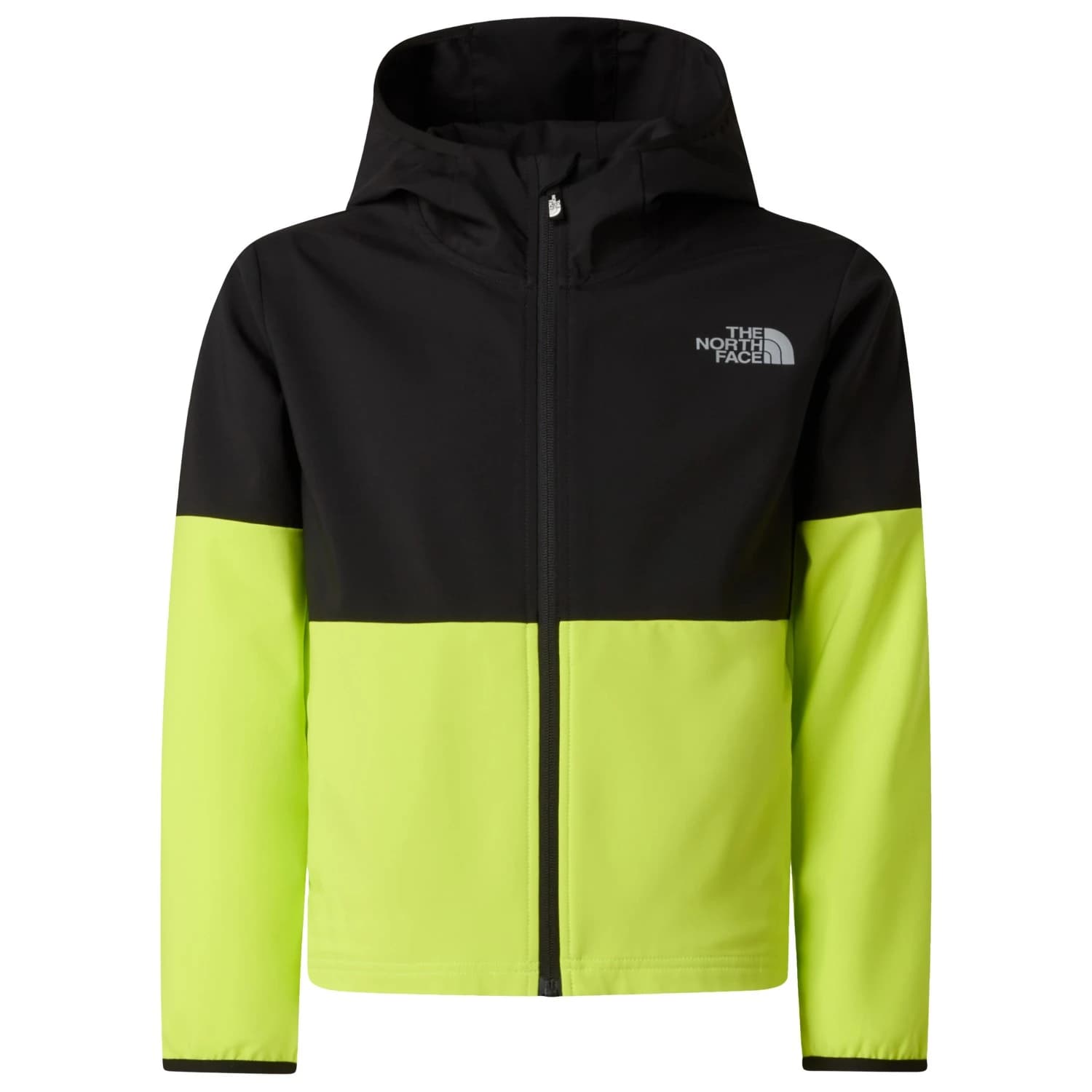Яке за бягане The North Face Boy's On The Trail Fullzip Hoodie Running jacket - Black / Fizz Lime / Silver Reflective
