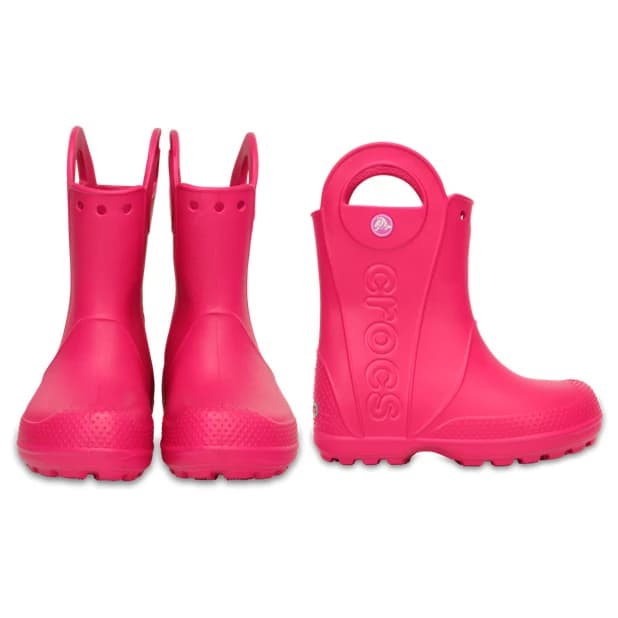 Детски гумени ботуши Crocs Handle It Rain Boot Kids Wellington boots - Pink Crush