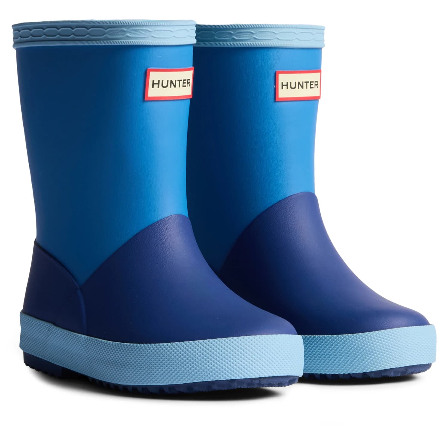 Детски гумени ботуши Hunter boots Kid's First Colour Block Insulated Boot Wellington boots - Cuttle Blue / Polar Blue / Blue Frost
