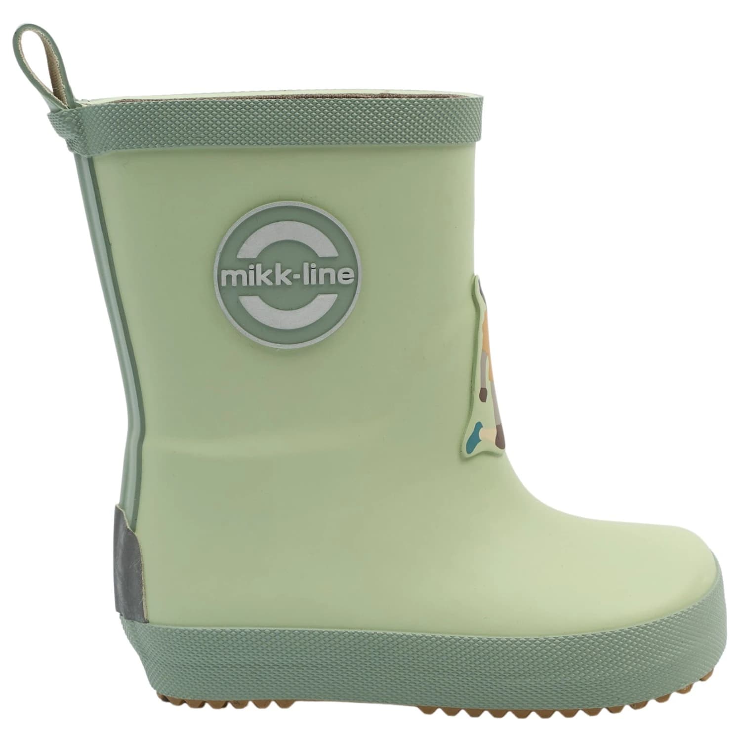 Детски гумени ботуши Mikk-Line Kid's Wellies 3D Patch Barefoot Wellington boots - Smoke Green