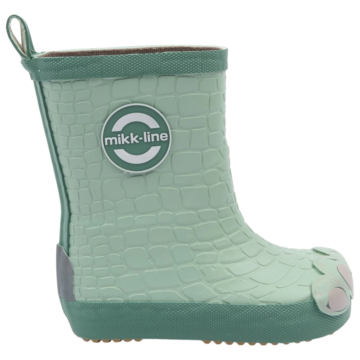 Детски гумени ботуши Mikk-Line Kid's Wellies Dragon Barefoot Wellington boots - Green Milieu
