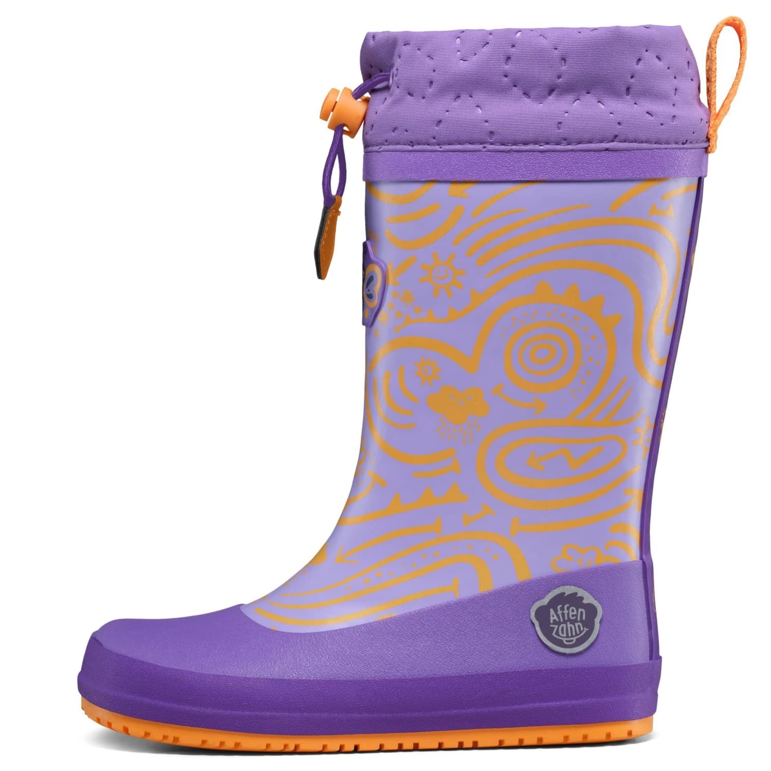 Детски гумени ботуши Affenzahn Kid's Gummistiefel Vegan Puddly Wellington boots - Butterfly / Purple