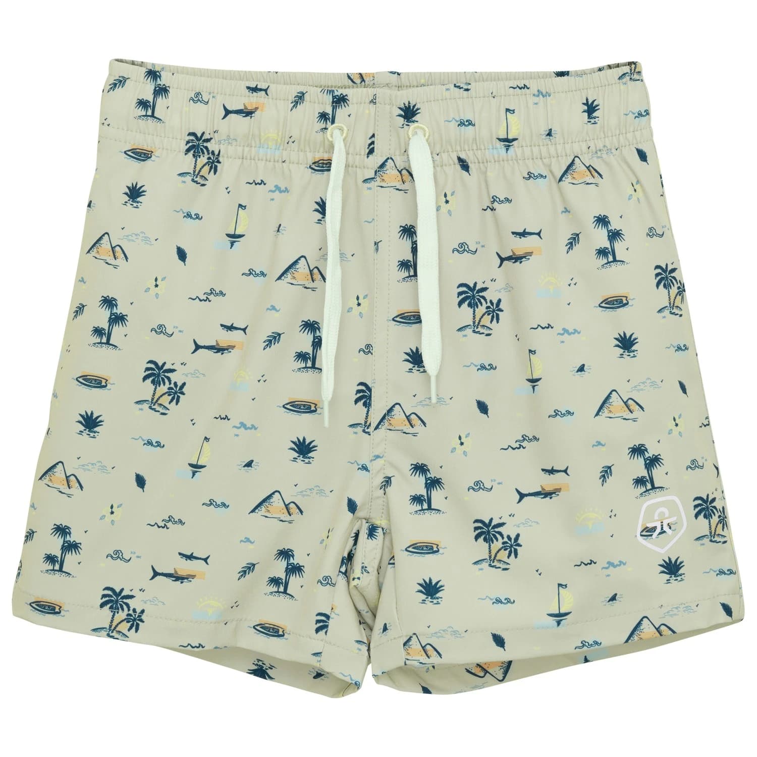 Детски бордшорт Color kids Kid's Swim Shorts AOP Boardshorts - Tidal Foam