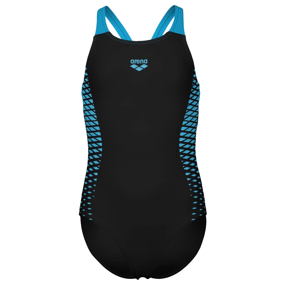 Бански костюм Arena Girl's Openings Swimsuit V Back Swimsuit - Black / Turquoise