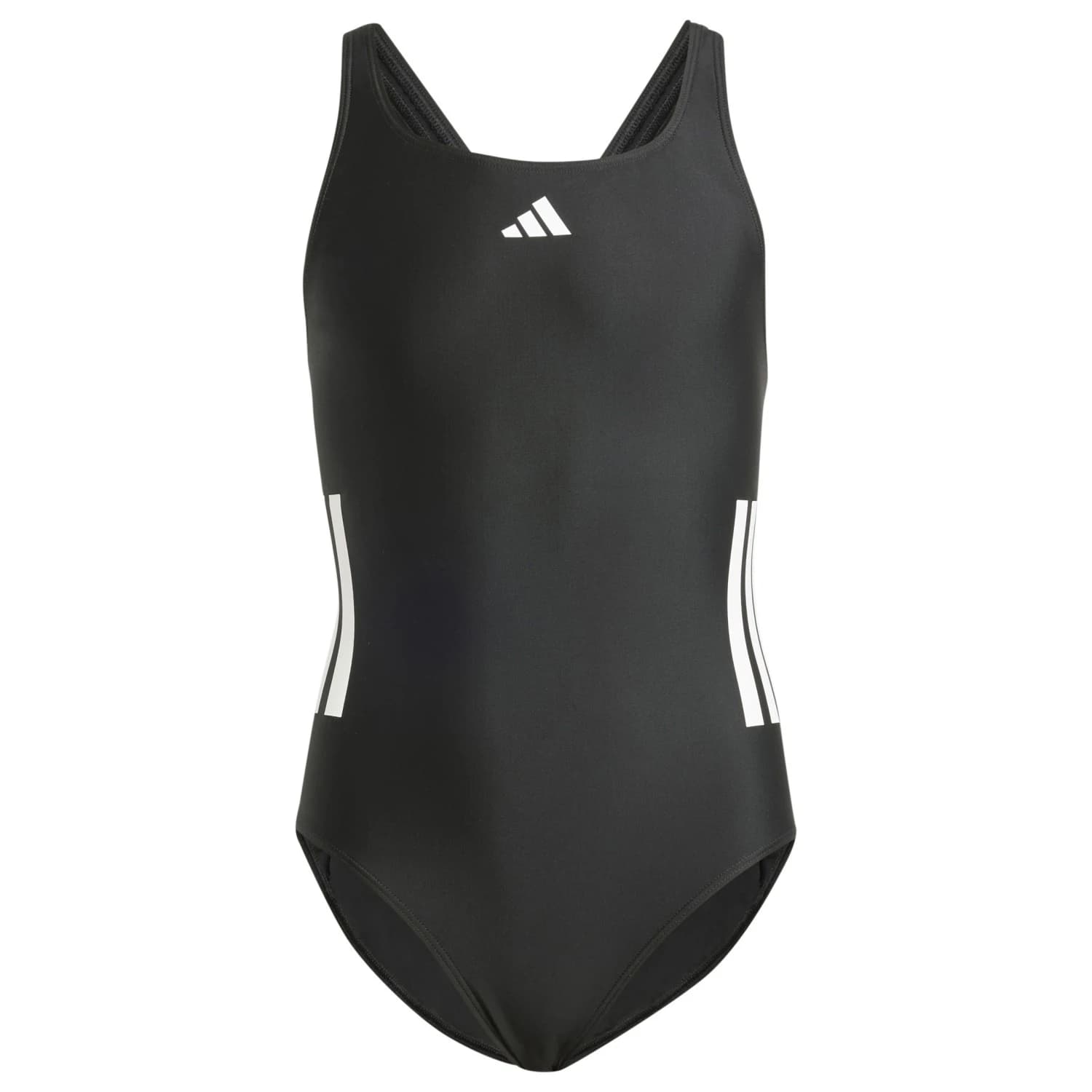 Детски бански костюм adidas Kid's 3 Stripes Bold Swimsuit - Black / White