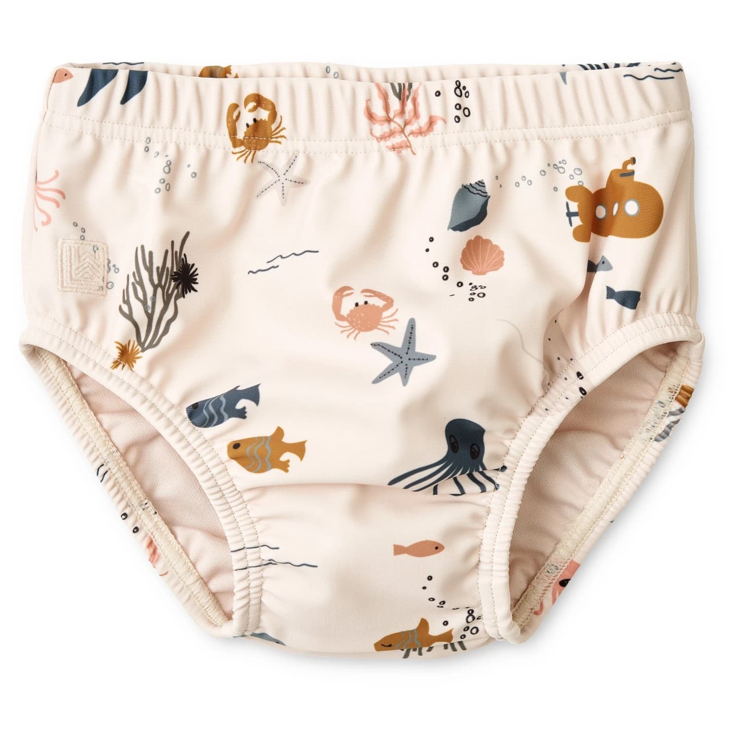 Детски бански слипове Liewood Baby Kid's Anthony Printed Swim Pants Swim brief - Sea Creature / Sandy