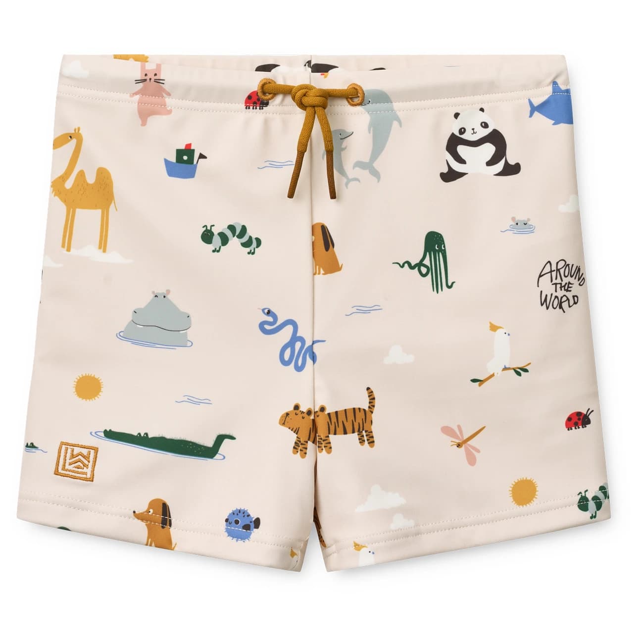 Детски бански слипове Liewood Kid's Otto Printed Swim Pants Swim brief - Around The World / Sandy