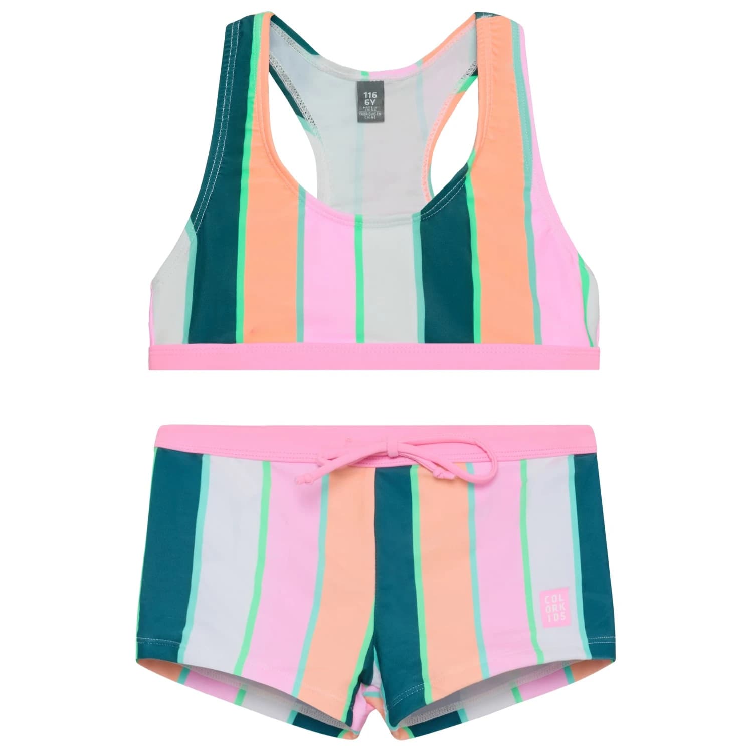 Детски комплект бикини Color Kids Kid's Bikini AOP Bikini - Begonia Pink
