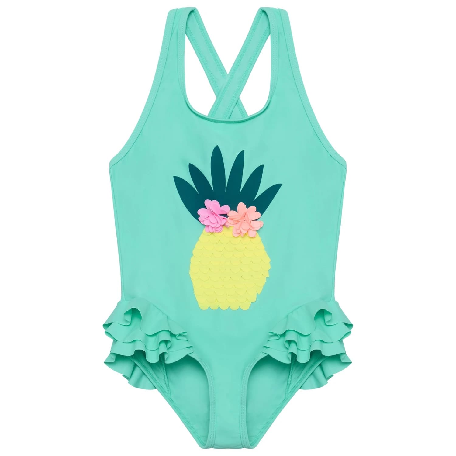 Детски бански костюм Color Kids Kid's Swimsuit with Application Swimsuit - Cabbage