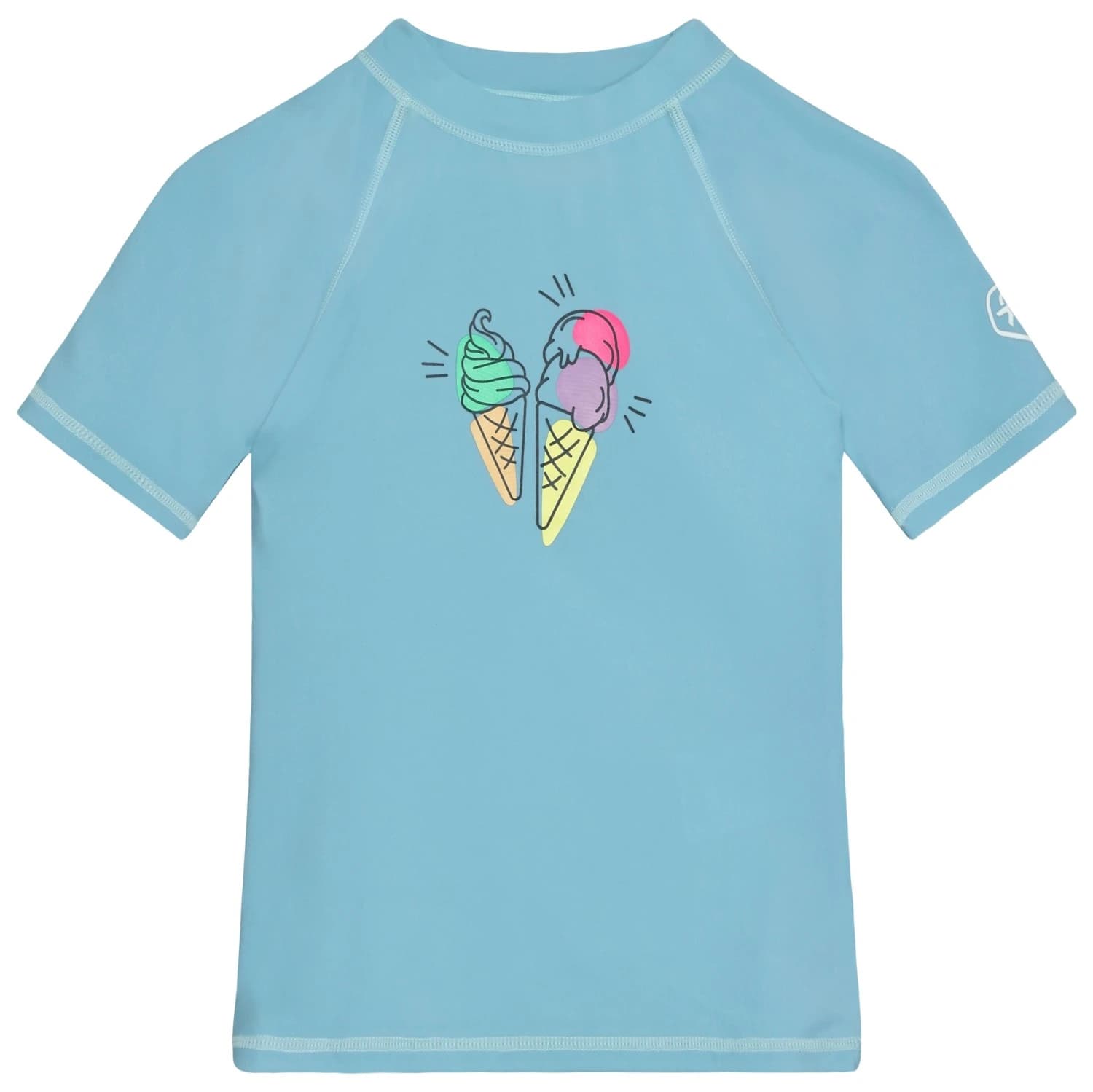 Детска плажна тениска от ликра Color Kids Kid's T-Shirt with Print Lycra - Cerulean