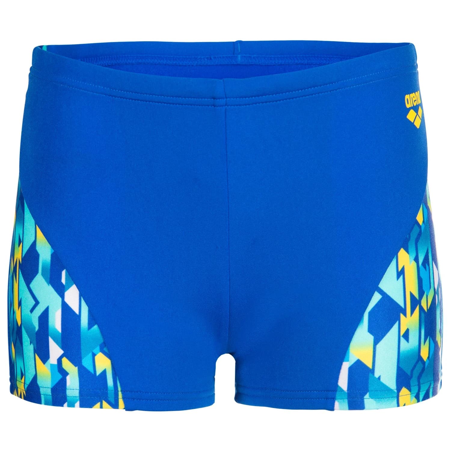 Бански слипове Arena Boy's Print Swim Short Swim brief - Neon Blue / Yellow Multi