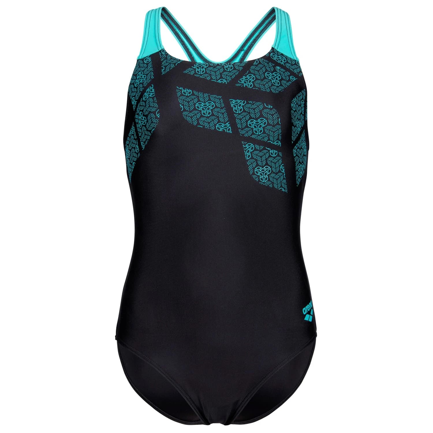Бански костюм Arena Girl's Kikko Swimsuit Swim Pro Back Swimsuit - Black / Water
