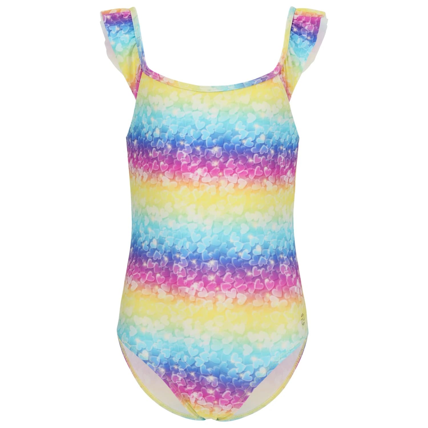 Детски бански костюм ZIG ZAG Kid's Carly Swimsuit - Rainbow Hearts