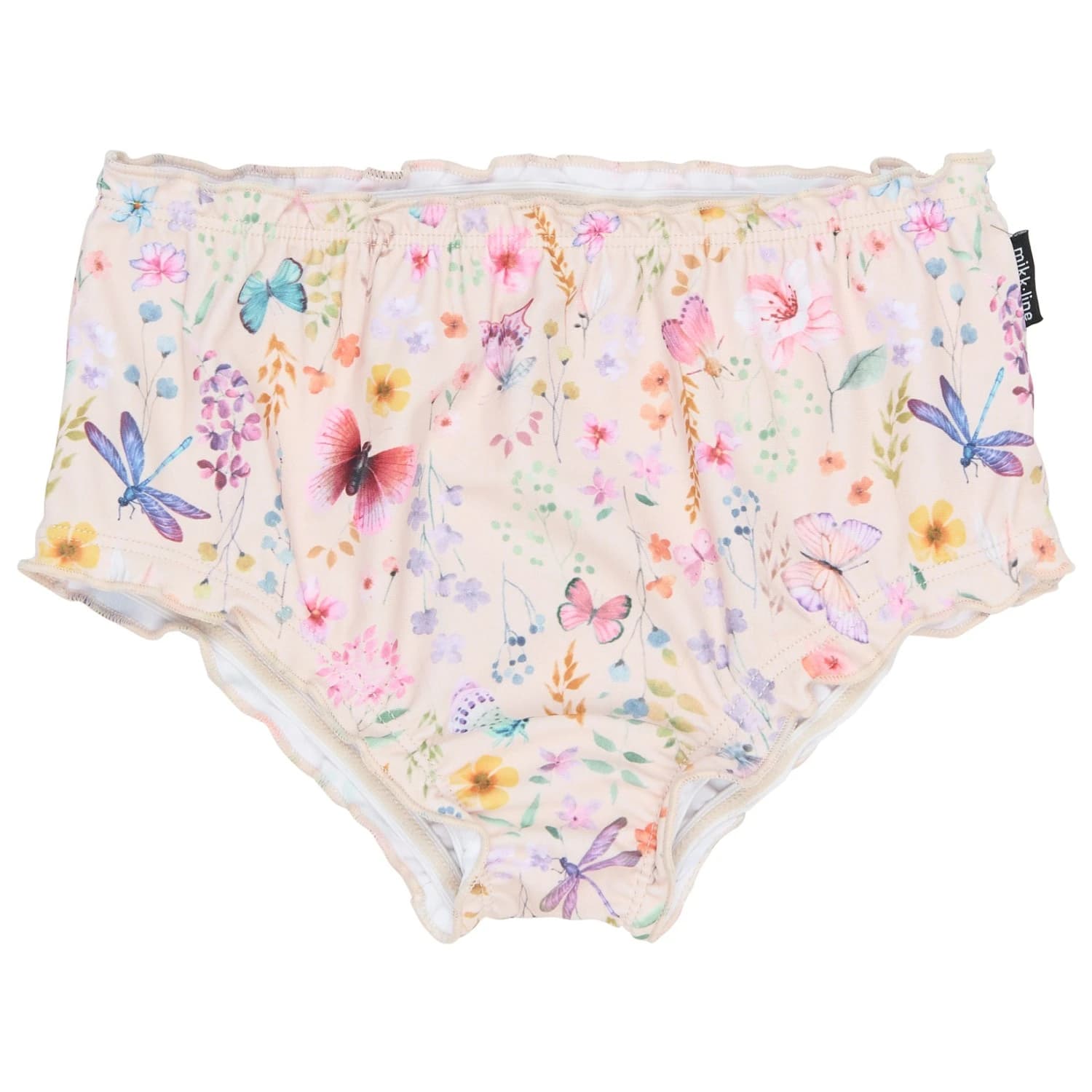 Детски бански слипове Mikk-line Kid's Swim Pant UV Frill AOP Swim brief - Butterfly AOP