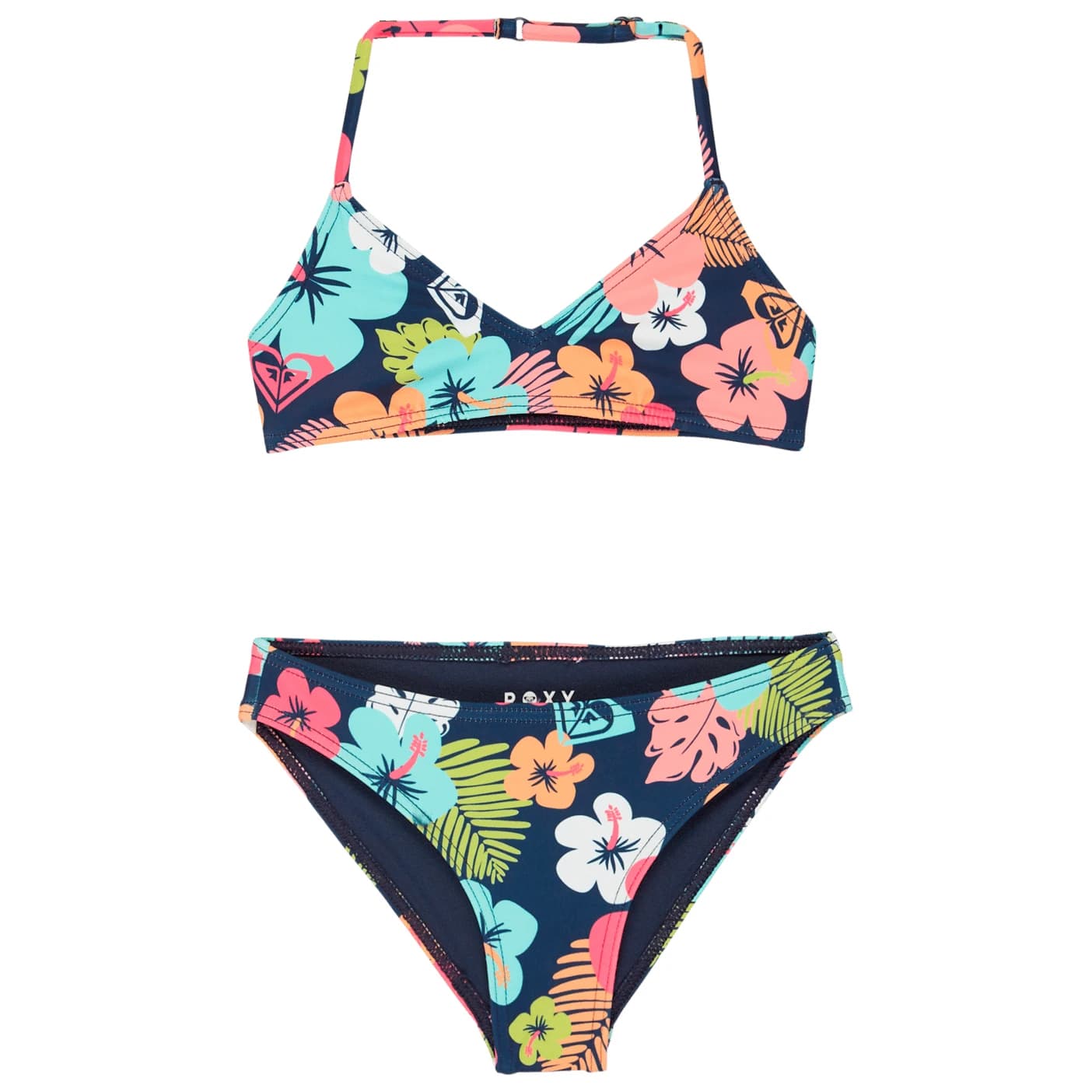 Детски комплект бикини Roxy Kid's Morning Flower Tri Bra Set Bikini - Mood Indigo Morning Flowers Tw
