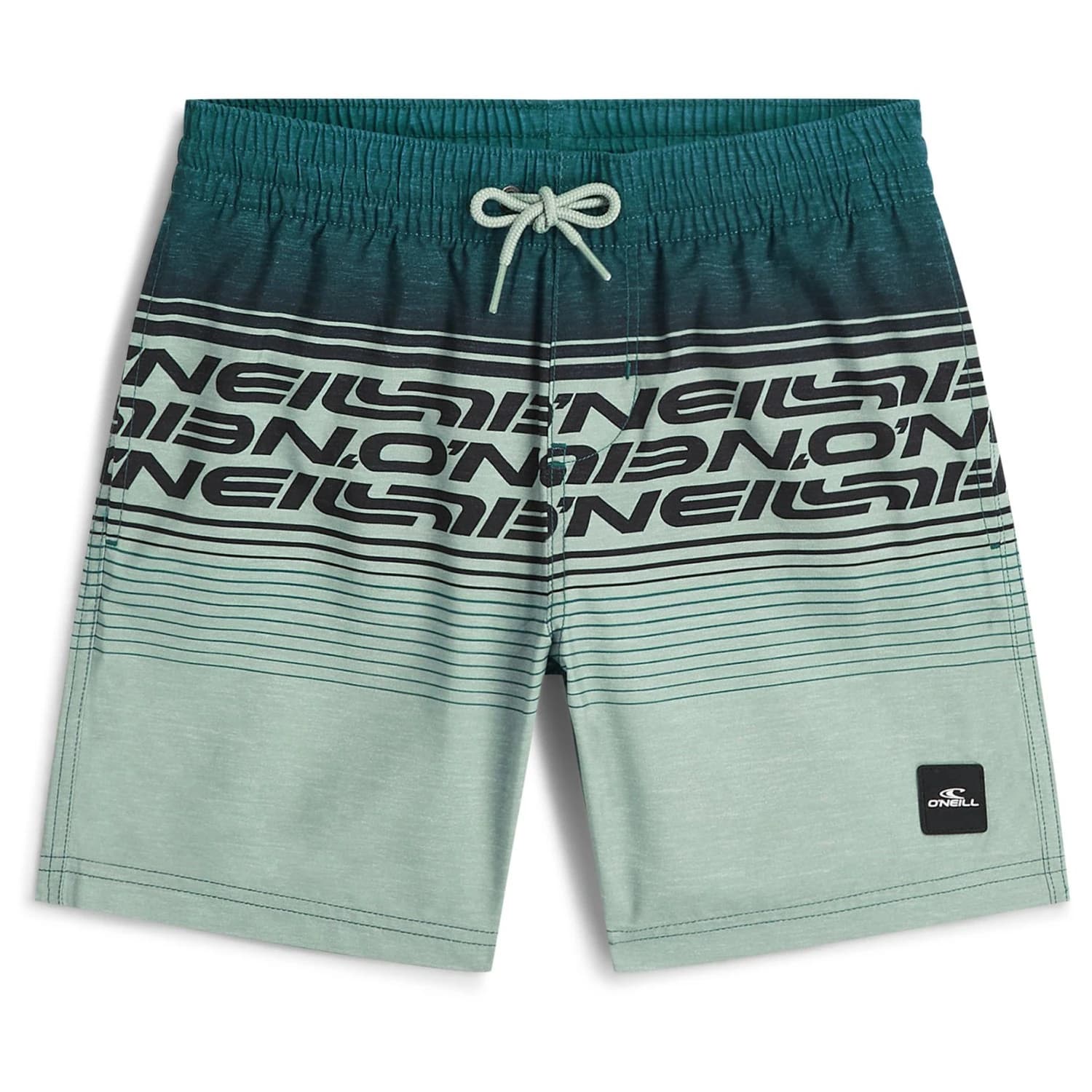 Детски бански слипове O'Neill Kid's Logo Stripe Swimshorts Swim brief - Boys Green Heritage O'Neill