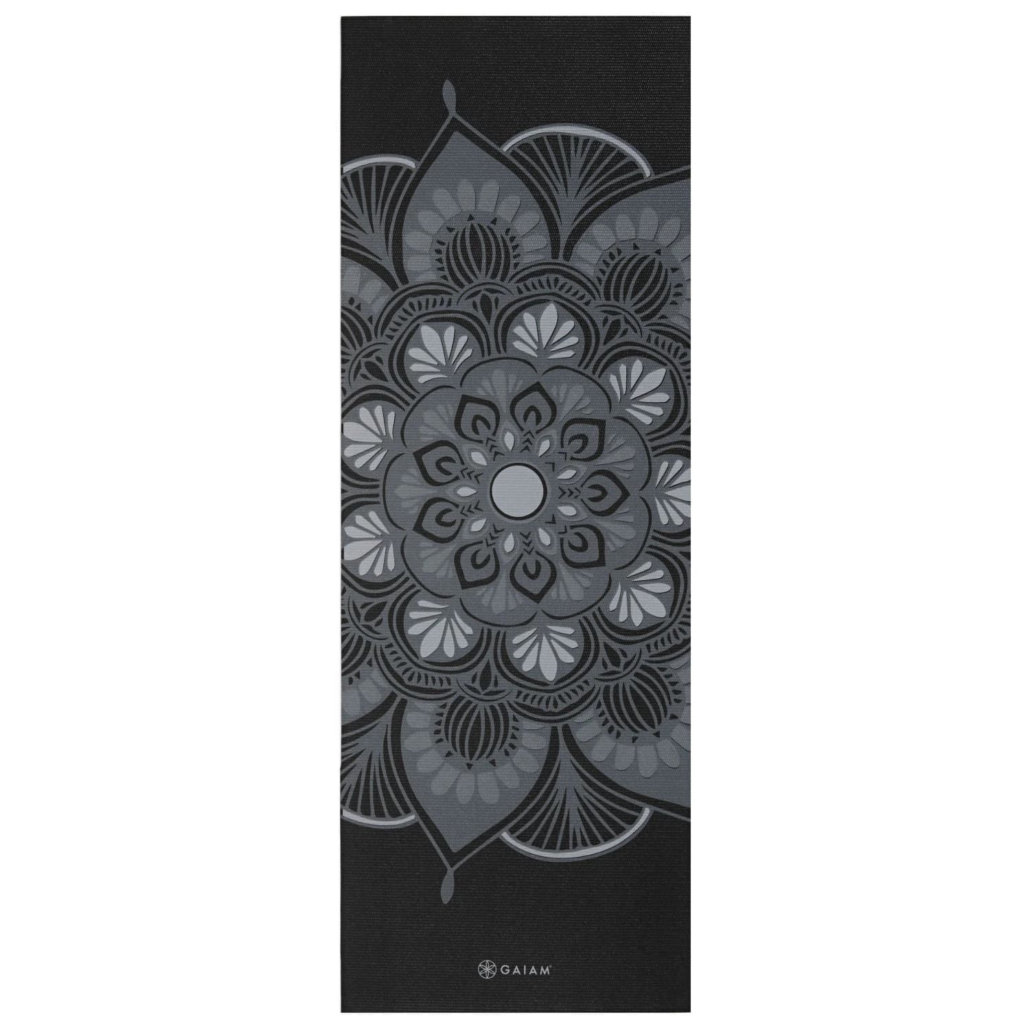 Постелка за йога Gaiam 4 mm Classic Printed Yoga Mat Yoga mat - Grey / Black