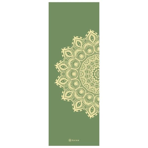 Постелка за йога Gaiam Mandala Yogamatte 6 mm Printed Yoga mat - Olive Haze