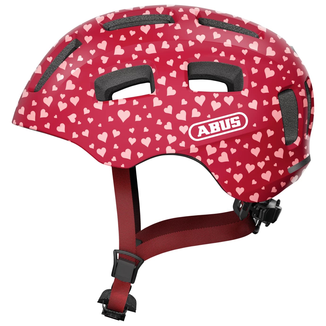 Детска каска за велосипед Abus Kid's Youn-I 2.0 Bike helmet - Cherry Heart