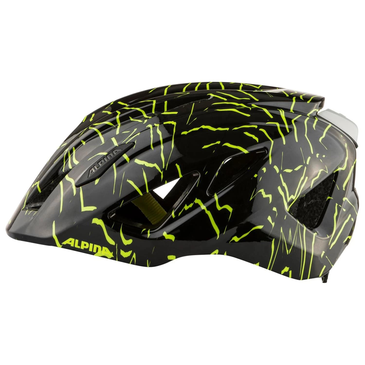 Детска каска за велосипед Alpina Kid's Pico Bike helmet - Black / Neon Yellow Gloss