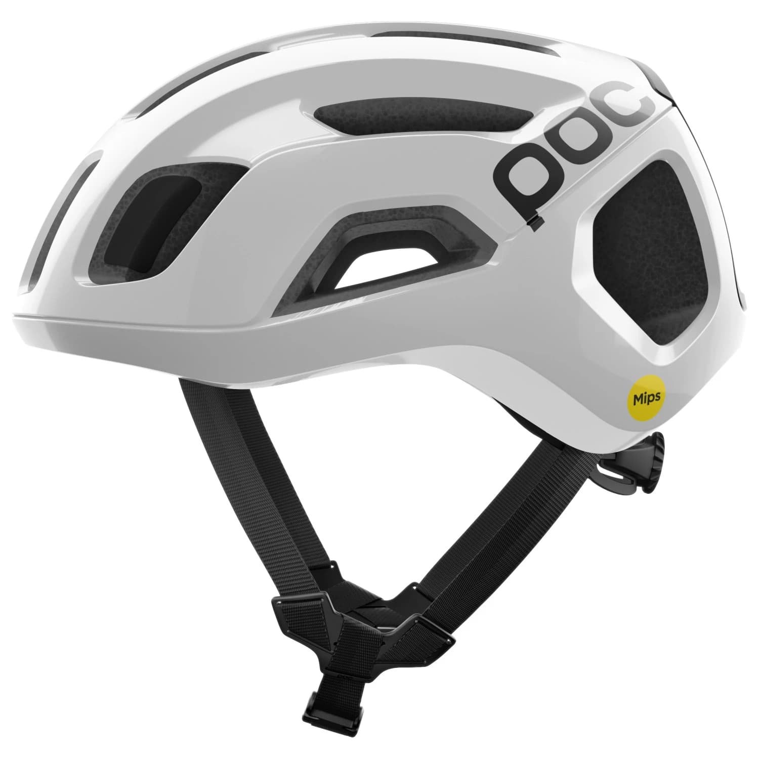 Каска за шосейно колоездене POC Ventral Air Mips Bike helmet - Hydrogen White / Uranium Black Matt w. Logo