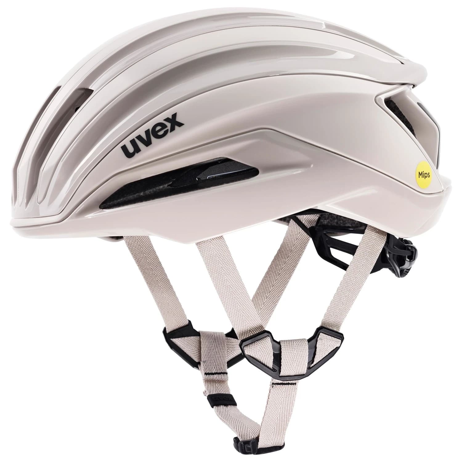 Каска за шосейно колоездене Uvex Surge Aero Mips Bike helmet - Warm Grey Matt