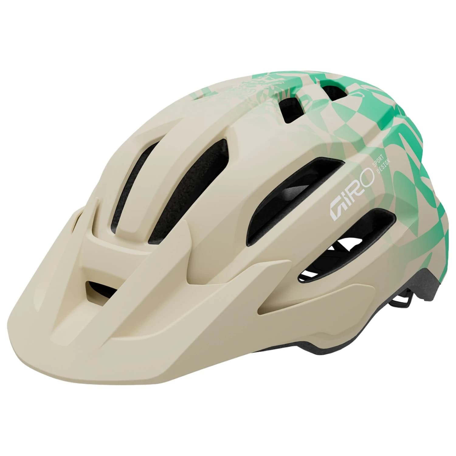 Каска за велосипед Giro Fixture Mips II Bike helmet - Matte Stone / Green Rush