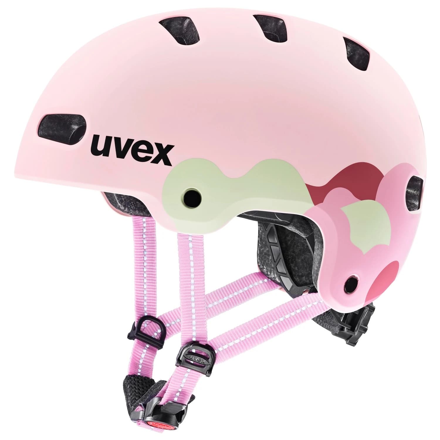 Детска каска за планинско колоездене Uvex Kid 4 Style Bike helmet - Strawberry / Matcha Matt
