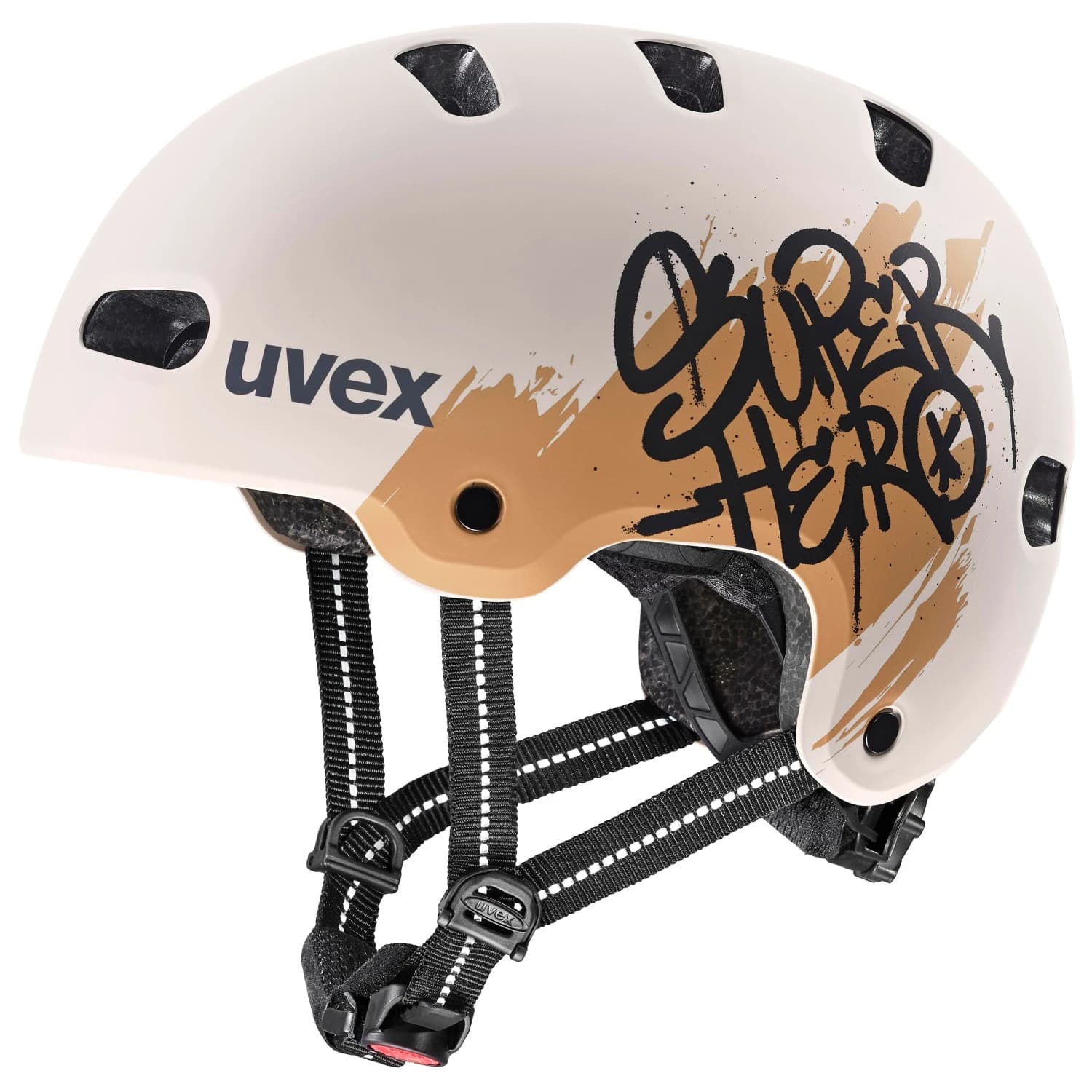 Детска каска за планинско колоездене Uvex Kid 4 Style Bike helmet - Super Hero Warm Grey Matt